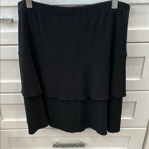 Black Knee-Length Tiered Bubble Skirt NWOT